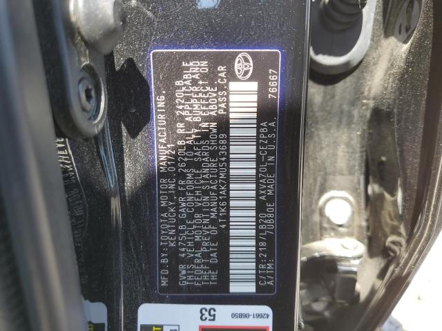 4T1K61AK7MU543689 - 2021 TOYOTA CAMRY XSE BLACK photo 12