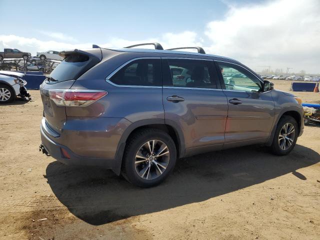 5TDJKRFH0GS240771 - 2016 TOYOTA HIGHLANDER XLE Boz foto 3
