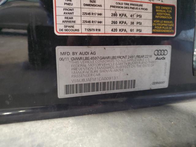 WAUBJAFM1CA009131 - 2012 AUDI A3 PREMIUM BLACK photo 12