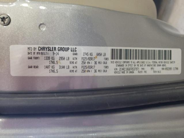 2C4RC1BG6FR537971 - 2015 CHRYSLER TOWN & COU TOURING ვერცხლისფერი ფოტო 13