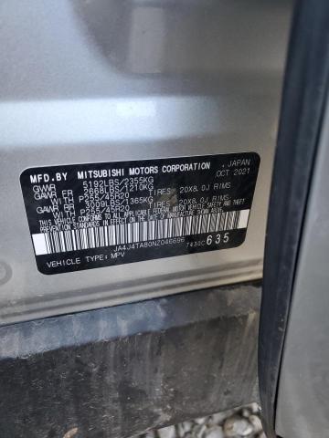 JA4J4TA80NZ046696 - 2022 MITSUBISHI OUTLANDER ES SILVER photo 13