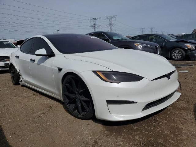 5YJSA1E57NF473919 - 2022 TESLA MODEL S WHITE photo 4