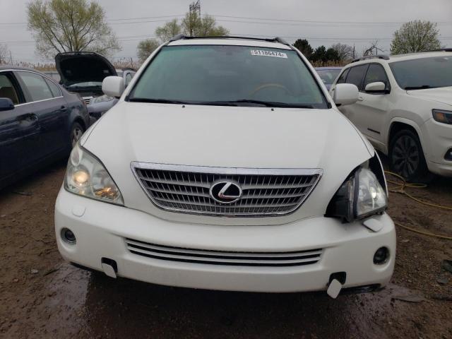 JTJHW31U482864812 - 2008 LEXUS RX 400H WHITE photo 5