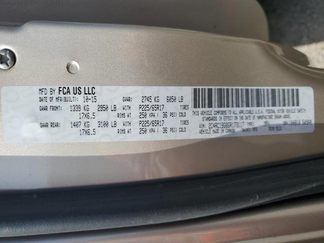 2C4RC1BG8GR173117 - 2016 CHRYSLER TOWN & COU TOURING 米色 照片 13