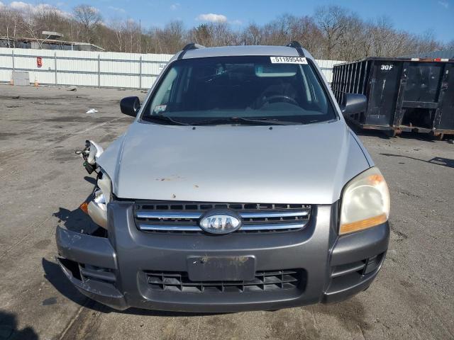 KNDJF724777414406 - 2007 KIA SPORTAGE LX SILVER photo 5