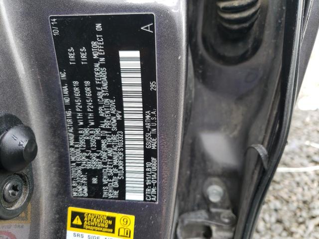 5TDJKRFH3FS103323 - 2015 TOYOTA HIGHLANDER XLE 灰色 照片 13