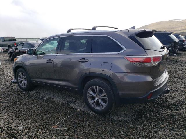5TDJKRFH3FS103323 - 2015 TOYOTA HIGHLANDER XLE 灰色 照片 2