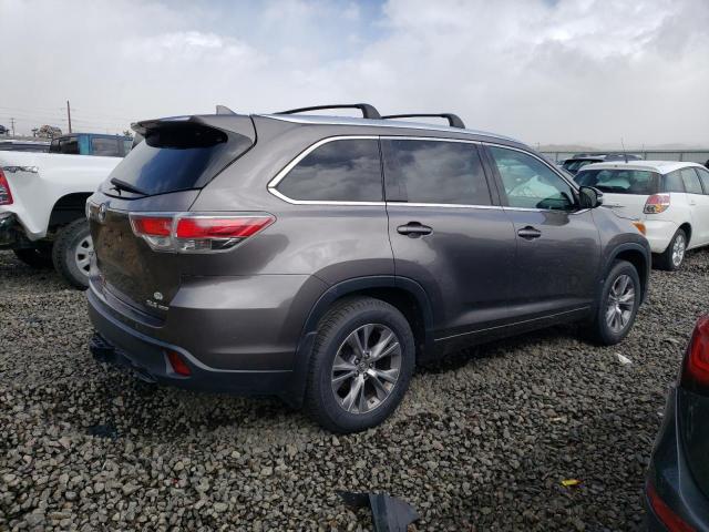 5TDJKRFH3FS103323 - 2015 TOYOTA HIGHLANDER XLE 灰色 照片 3
