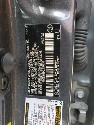 NMTKHMBX2JR051130 - 2018 TOYOTA C-HR XLE GRAY photo 13