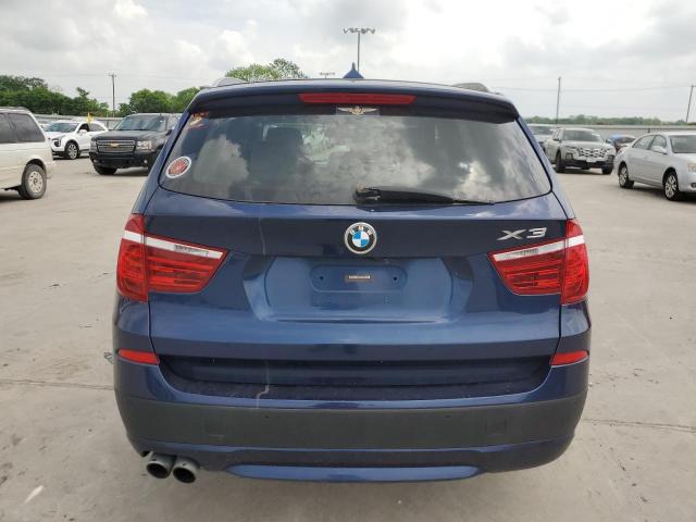 5UXWX9C55E0D13345 - 2014 BMW X3 XDRIVE28I BLUE photo 6