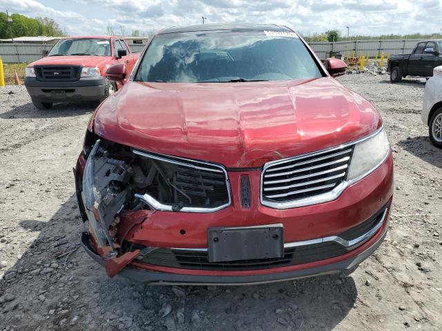 2LMPJ8LP1GBL63239 - 2016 LINCOLN MKX RESERVE RED photo 5