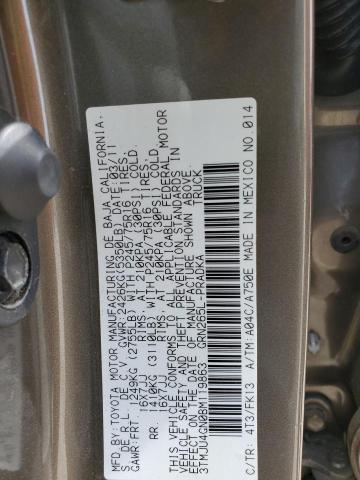 3TMJU4GN0BM119863 - 2011 TOYOTA TACOMA DOUBLE CAB PRERUNNER GRAY photo 12