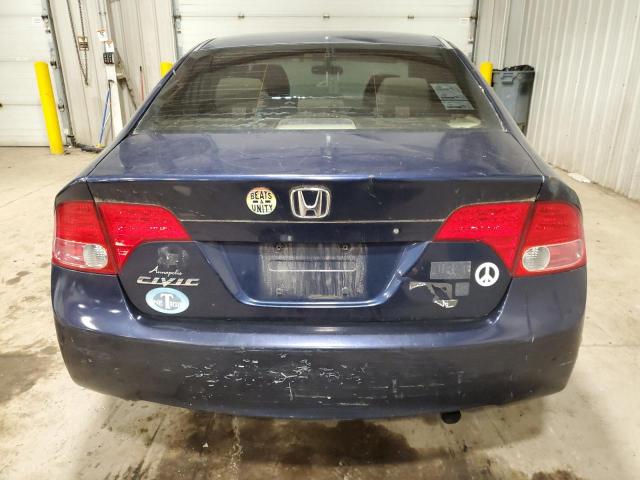 1HGFA16886L019737 - 2006 HONDA CIVIC EX BLUE photo 6