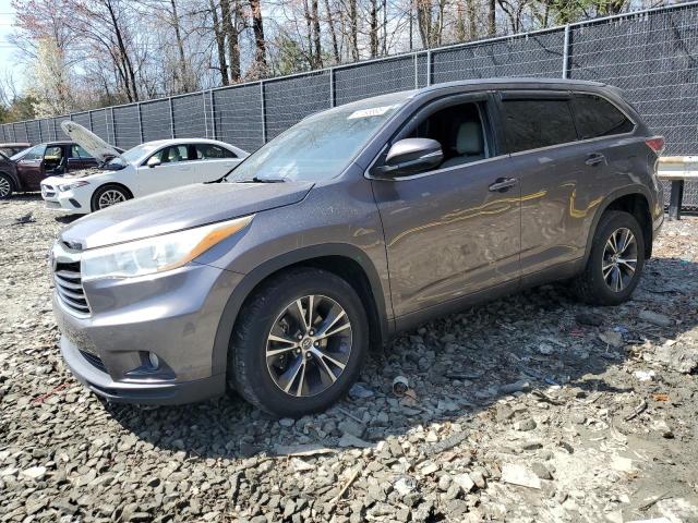 5TDJKRFH1GS502779 - 2016 TOYOTA HIGHLANDER XLE GRAY photo 1