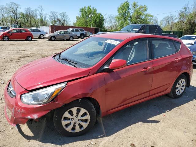 KMHCT5AE9FU215756 - 2015 HYUNDAI ACCENT GS RED photo 1