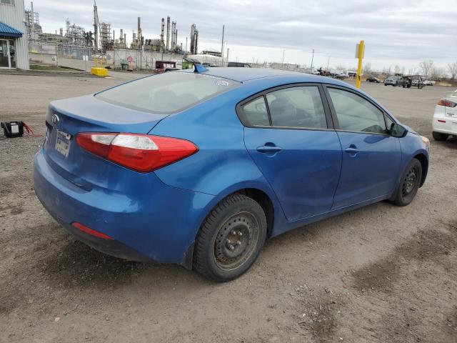 KNAFK4A61E5082584 - 2014 KIA FORTE LX BLUE photo 3