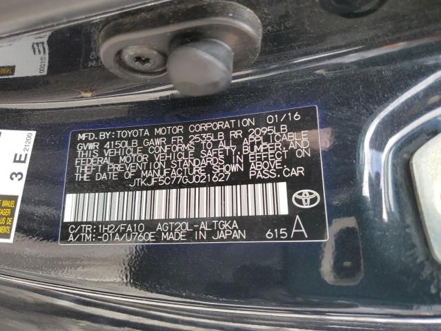 JTKJF5C77GJ021627 - 2016 TOYOTA SCION TC 黑色 照片 12