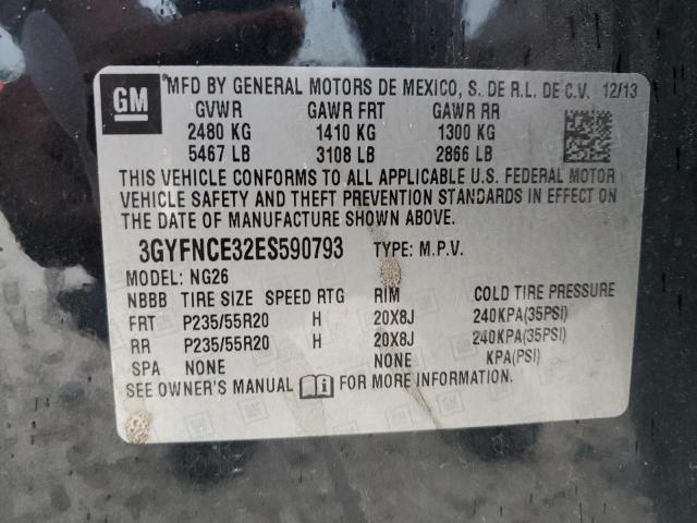 3GYFNCE32ES590793 - 2014 CADILLAC SRX PERFORMANCE COLLECTION Қара фото 12