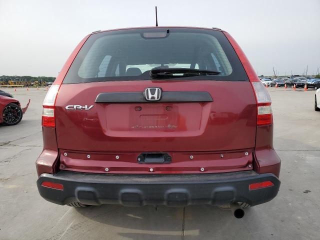 3CZRE383X9G701513 - 2009 HONDA CR-V LX MAROON photo 6