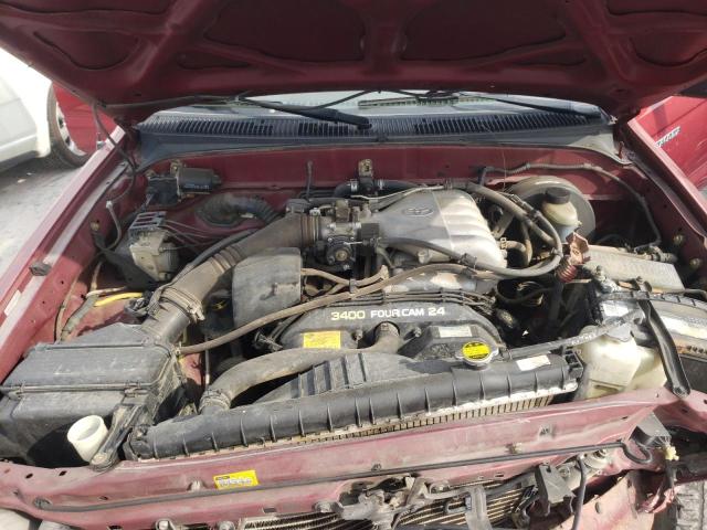 5TEGN92N94Z444805 - 2004 TOYOTA TACOMA DOUBLE CAB PRERUNNER MAROON photo 11