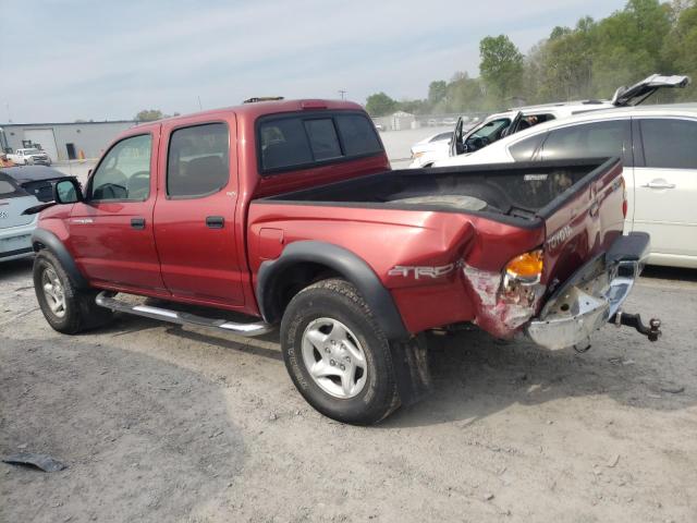 5TEGN92N94Z444805 - 2004 TOYOTA TACOMA DOUBLE CAB PRERUNNER MAROON photo 2