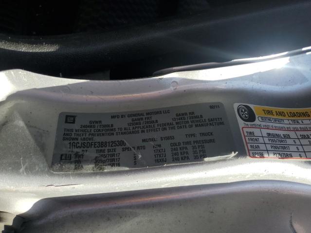 1GCJSDFE3B8125300 - 2011 CHEVROLET COLORADO LT SILVER photo 12