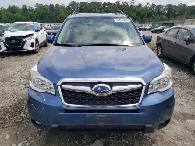 JF2SJAWC0FH445041 - 2015 SUBARU FORESTER 2.5I TOURING BLUE photo 5