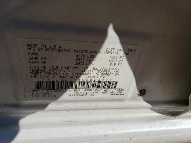 4A32B2FF5CE023448 - 2012 MITSUBISHI GALANT FE WHITE photo 12