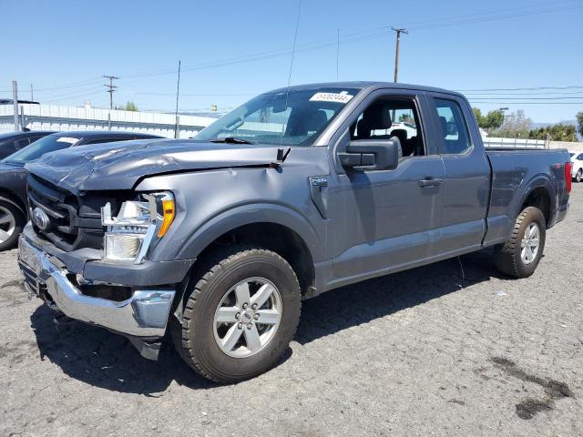 1FTEX1EB4MFC35828 - 2021 FORD F150 SUPER CAB GRAY photo 1