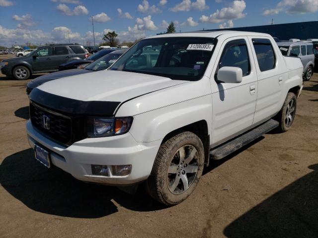 5FPYK1F63EB006129 - 2014 HONDA RIDGELINE RTL-S WHITE photo 1