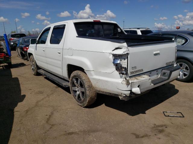 5FPYK1F63EB006129 - 2014 HONDA RIDGELINE RTL-S WHITE photo 2