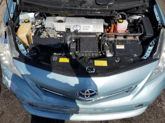 JTDZN3EUXEJ000675 - 2014 TOYOTA PRIUS V TEAL photo 11