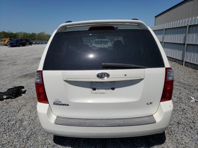 KNDMB233986198132 - 2008 KIA SEDONA EX WHITE photo 6