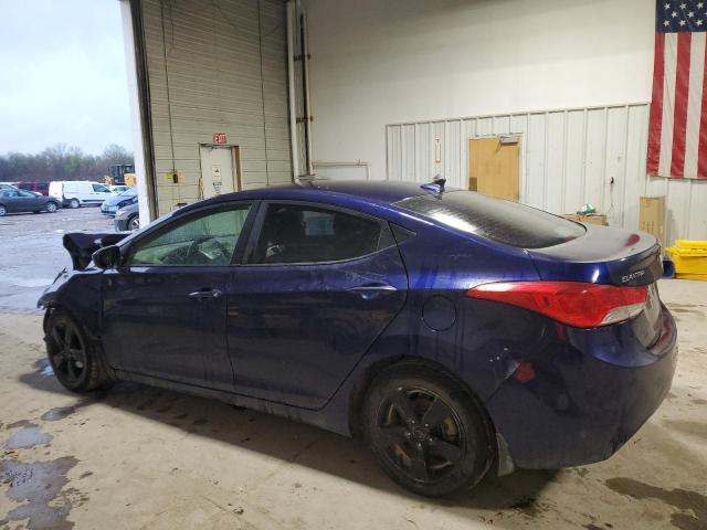 5NPDH4AE1DH284694 - 2013 HYUNDAI ELANTRA GLS BLUE photo 2