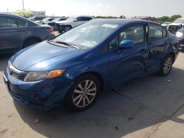 2HGFB2F97CH506867 - 2012 HONDA CIVIC EXL BLUE photo 1