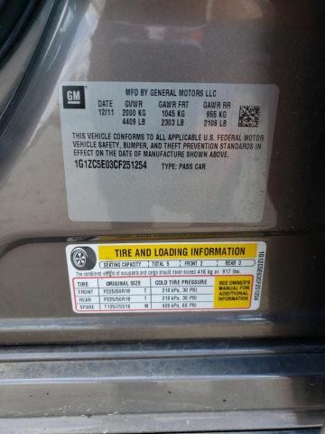 1G1ZC5E03CF251254 - 2012 CHEVROLET MALIBU 1LT BROWN photo 12