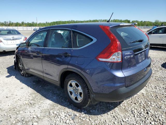 2HKRM3H34EH537525 - 2014 HONDA CR-V LX BLUE photo 2