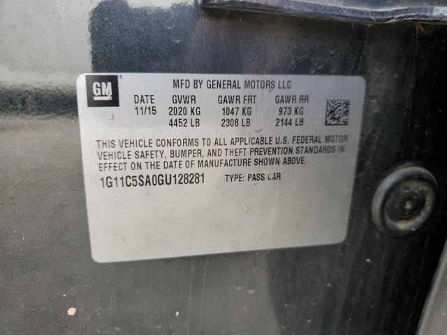 1G11C5SA0GU128281 - 2016 CHEVROLET MALIBU LIM LT Qara foto 12