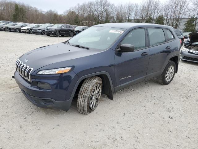 1C4PJMAB8EW311599 - 2014 JEEP CHEROKEE SPORT BLUE photo 1