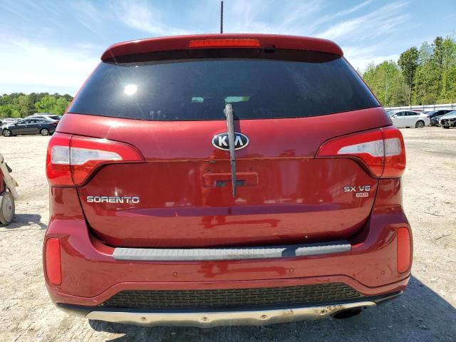 5XYKWDA78EG467291 - 2014 KIA SORENTO SX RED photo 6