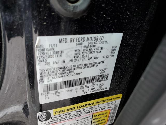 5LMJJ2H57CEL03063 - 2012 LINCOLN NAVIGATOR 黑色 照片 13