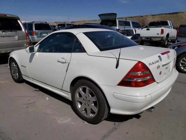 WDBKK49F23F279453 - 2003 MERCEDES-BENZ SLK 230 KOMPRESSOR WHITE photo 2