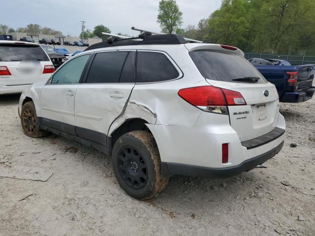 4S4BRCPCXD3265086 - 2013 SUBARU OUTBACK 2.5I LIMITED WHITE photo 2