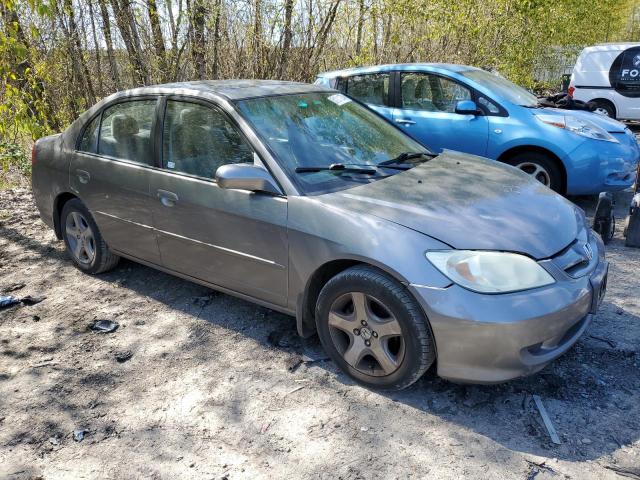 2HGES26824H522303 - 2004 HONDA CIVIC EX GRAY photo 4