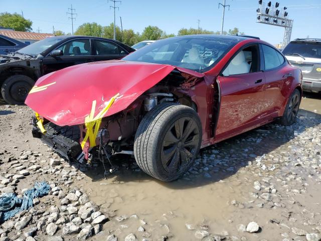 5YJSA1E56NF480358 - 2022 TESLA MODEL S Qırmızı foto 1