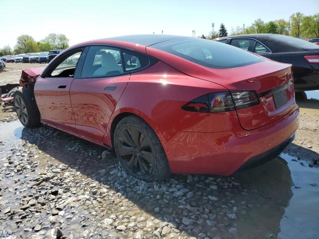 5YJSA1E56NF480358 - 2022 TESLA MODEL S Qırmızı foto 2