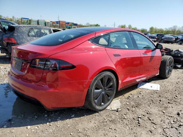 5YJSA1E56NF480358 - 2022 TESLA MODEL S Qırmızı foto 3
