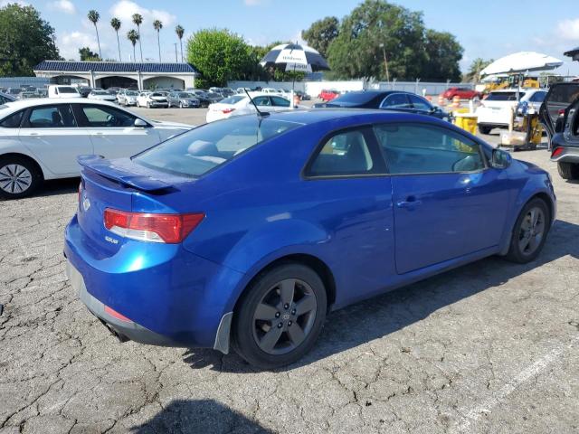 KNAFU6A27B5417121 - 2011 KIA FORTE EX BLUE photo 3