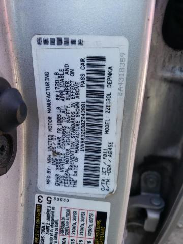 1NXBR32E38Z943881 - 2008 TOYOTA COROLLA CE SILVER photo 12