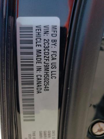 2C3CDZFJ9MH502548 - 2021 DODGE CHALLENGER R/T SCAT PACK BLACK photo 12